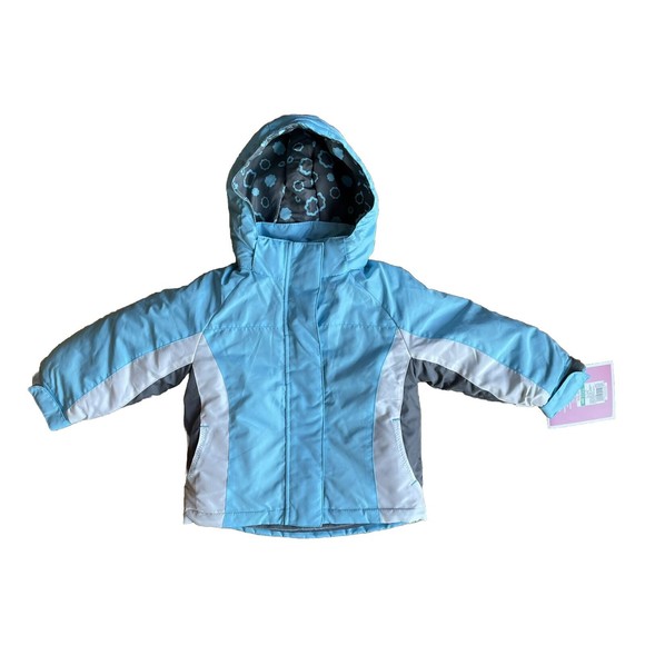 NWT Circo 4-in-1 Jacket Girl's Winter Jacket Coat Hooded Sky Blue Size 18 Mos